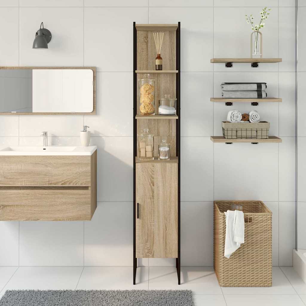 Mueble de Cuarto de Baño con estante Sonoma 33 x 33 x 185,5 cm