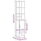 Mueble de Cuarto de Baño con estante Sonoma 33 x 33 x 185,5 cm