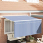 Toldo Retrátil Manual Azul e 300 x 200 cm Poliéster e Alumínio