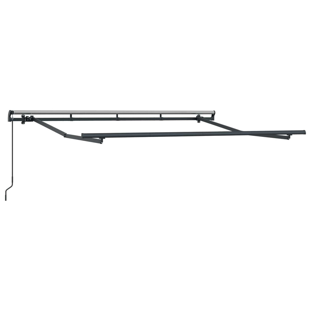 Toldo Retráctil Manual Azul y 300 x 200 cm Poliéster y Aluminio