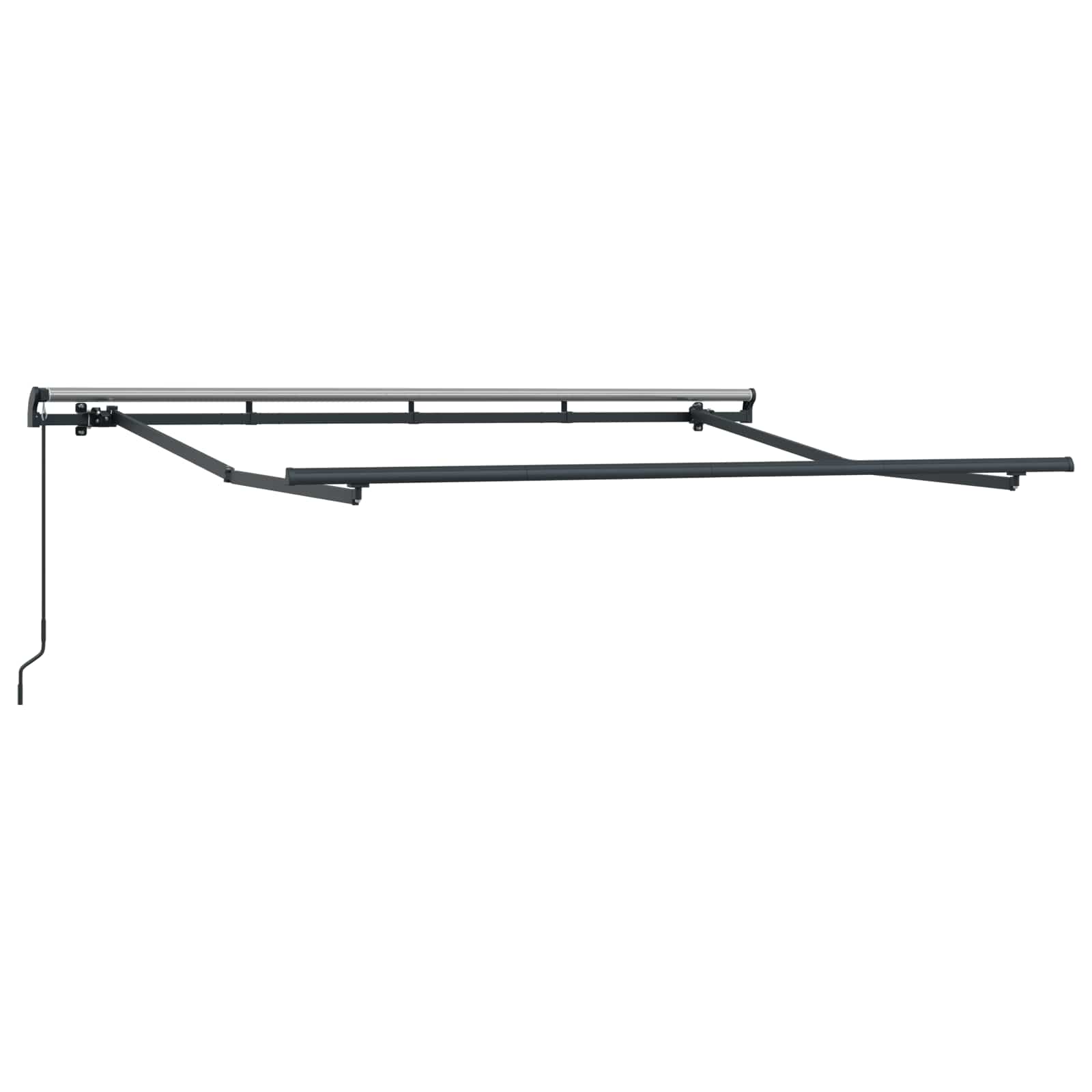 Toldo Retráctil Manual Azul y 300 x 200 cm Poliéster y Aluminio