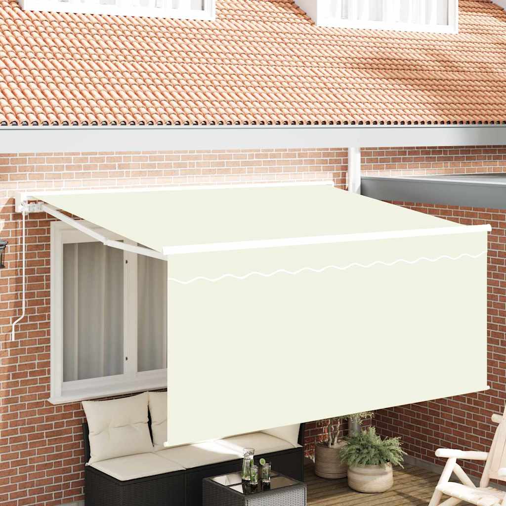 Toldo Laranja e Castanho 500 x 300 x 165 cm Poliéster e metal