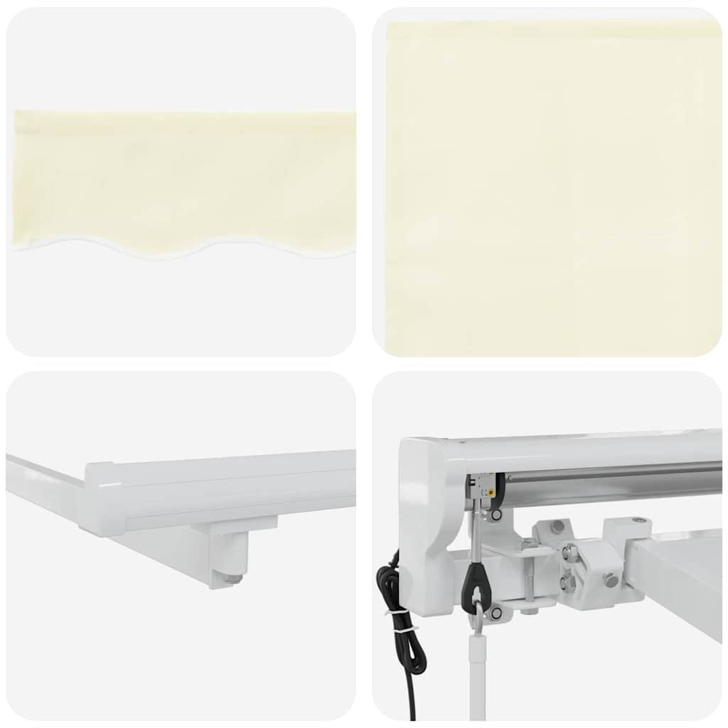 Toldo Retráctil Crema 300 x 200 cm Poliéster y Aluminio