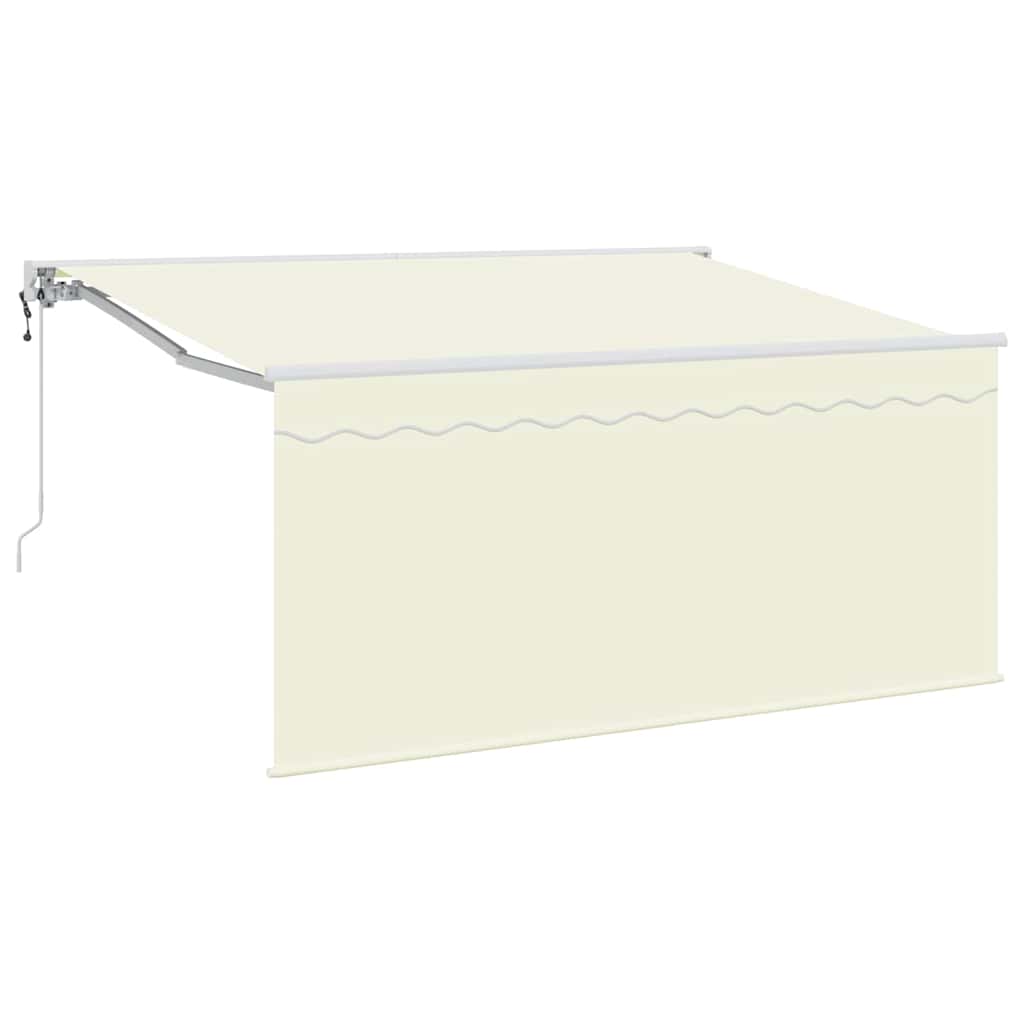 Toldo Retráctil Crema 300 x 200 cm Poliéster y Aluminio