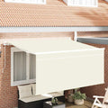 Toldo Retráctil Manual Crema 300 x 200 cm Poliéster y Aluminio