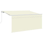 Toldo Retráctil Manual Crema 300 x 200 cm Poliéster y Aluminio