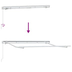 Toldo Retráctil Manual Crema 300 x 200 cm Poliéster y Aluminio
