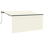 Toldo Retráctil Manual Crema 300 x 200 cm Poliéster y Aluminio