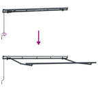 Toldo Retráctil Manual Crema 300 x 200 cm Poliéster y Aluminio