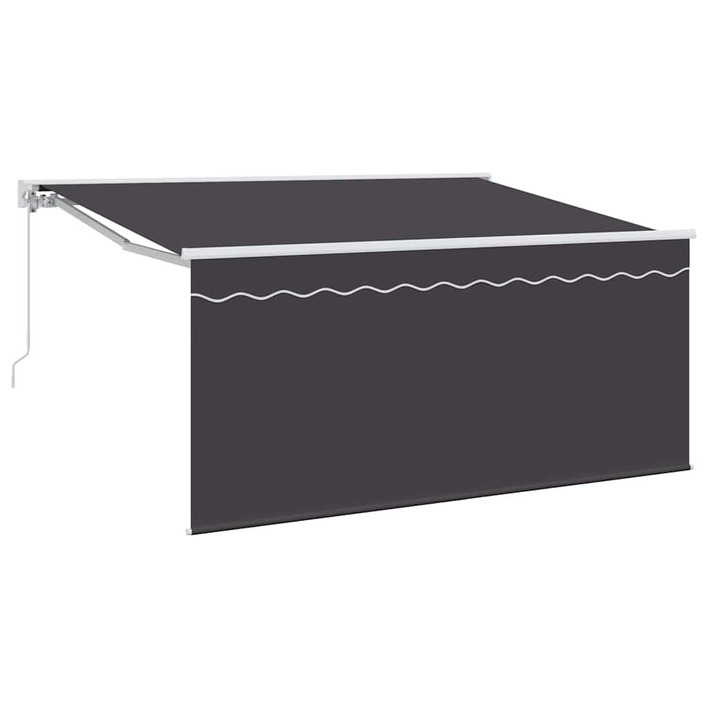 Toldo Retráctil Rayado Manual Antracita 300 x 200 cm tela