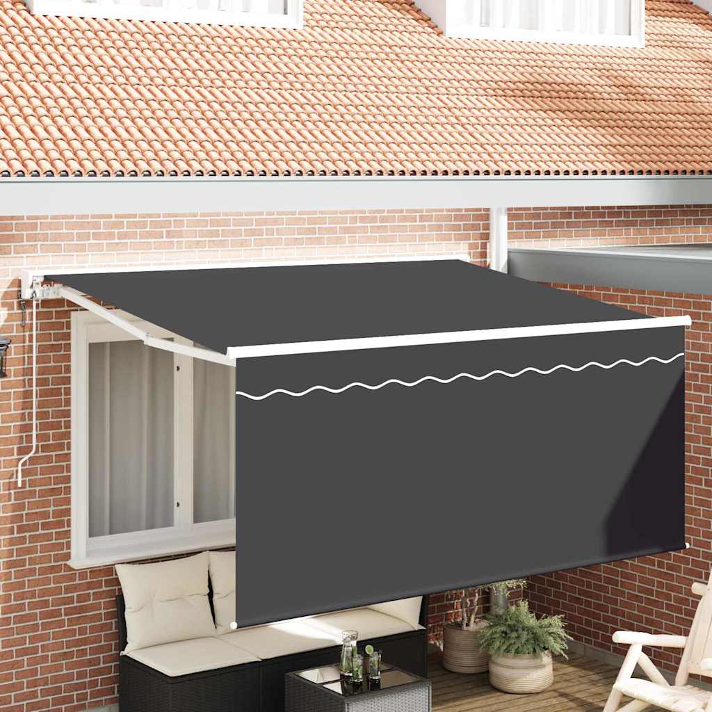 Toldo Laranja e Castanho 350 x 250 x 165 cm Poliéster