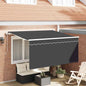 Toldo Retrátil Antracite 300 x 200 cm Poliéster e Alumínio