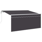 Toldo Retráctil Antracita 300 x 200 cm Poliéster y Aluminio