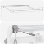 Toldo Retráctil Antracita 300 x 200 cm Poliéster y Aluminio