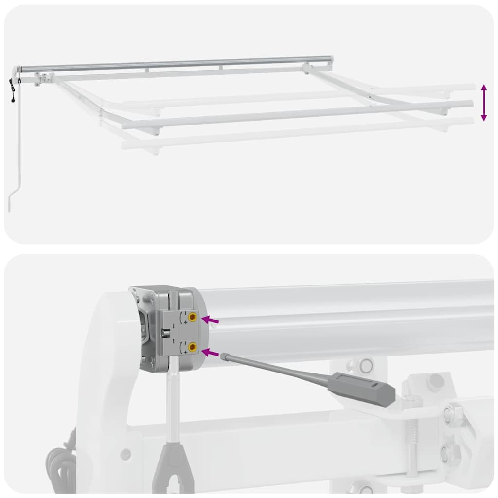 Toldo Retráctil Antracita 300 x 200 cm Poliéster y Aluminio