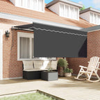Toldo Retráctil Rayado Antracita 300 x 200 cm tela