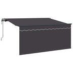 Toldo Retráctil Rayado Antracita 300 x 200 cm tela