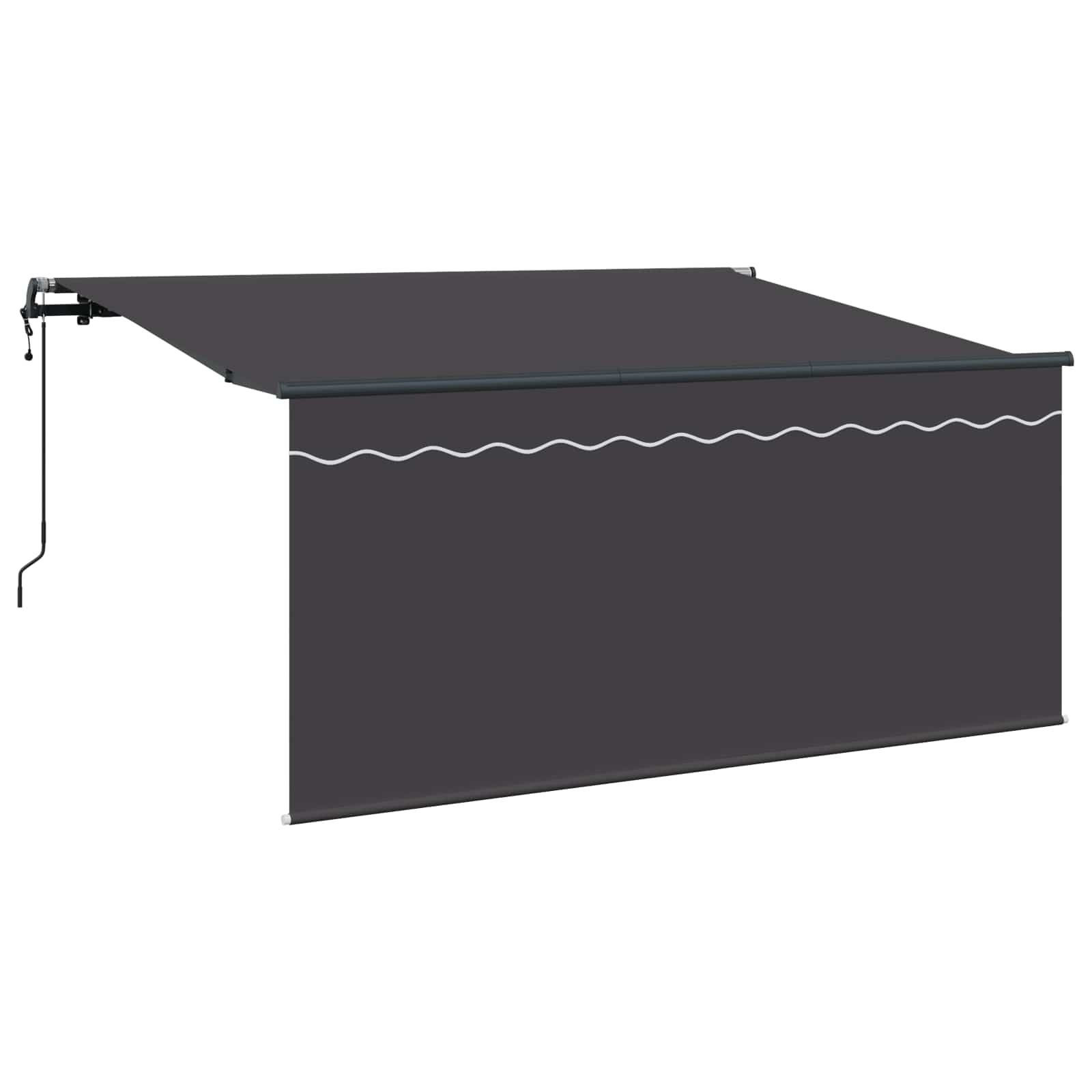 Toldo Retráctil Rayado Antracita 300 x 200 cm tela