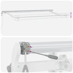 Toldo Retráctil Rayado Azul 350 x 200 cm tela