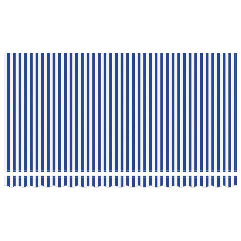 Toldo Retráctil Azul y 350 x 200 cm Poliéster y Aluminio