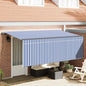 Toldo Retrátil Azul e 350 x 200 cm Poliéster e Alumínio