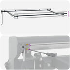 Toldo Retráctil Azul y 350 x 200 cm Poliéster y Aluminio