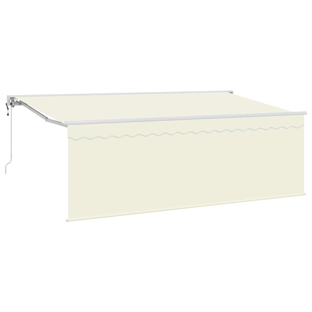 Toldo Retráctil Crema 350 x 200 cm Poliéster y Aluminio