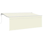 Toldo Retráctil Crema 350 x 200 cm Poliéster y Aluminio
