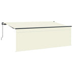 Toldo Retráctil Manual Crema 350 x 200 cm Poliéster y Aluminio