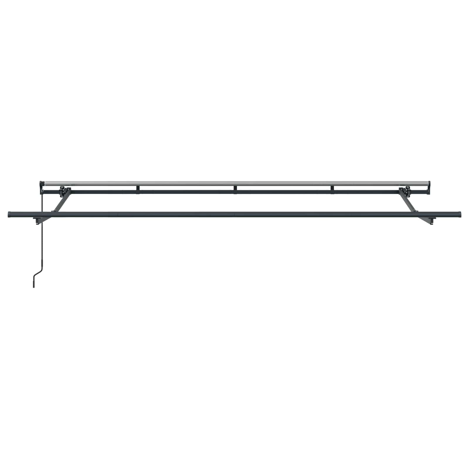 Toldo Retráctil Manual Crema 350 x 200 cm Poliéster y Aluminio
