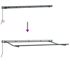 Toldo Retráctil Manual Crema 350 x 200 cm Poliéster y Aluminio