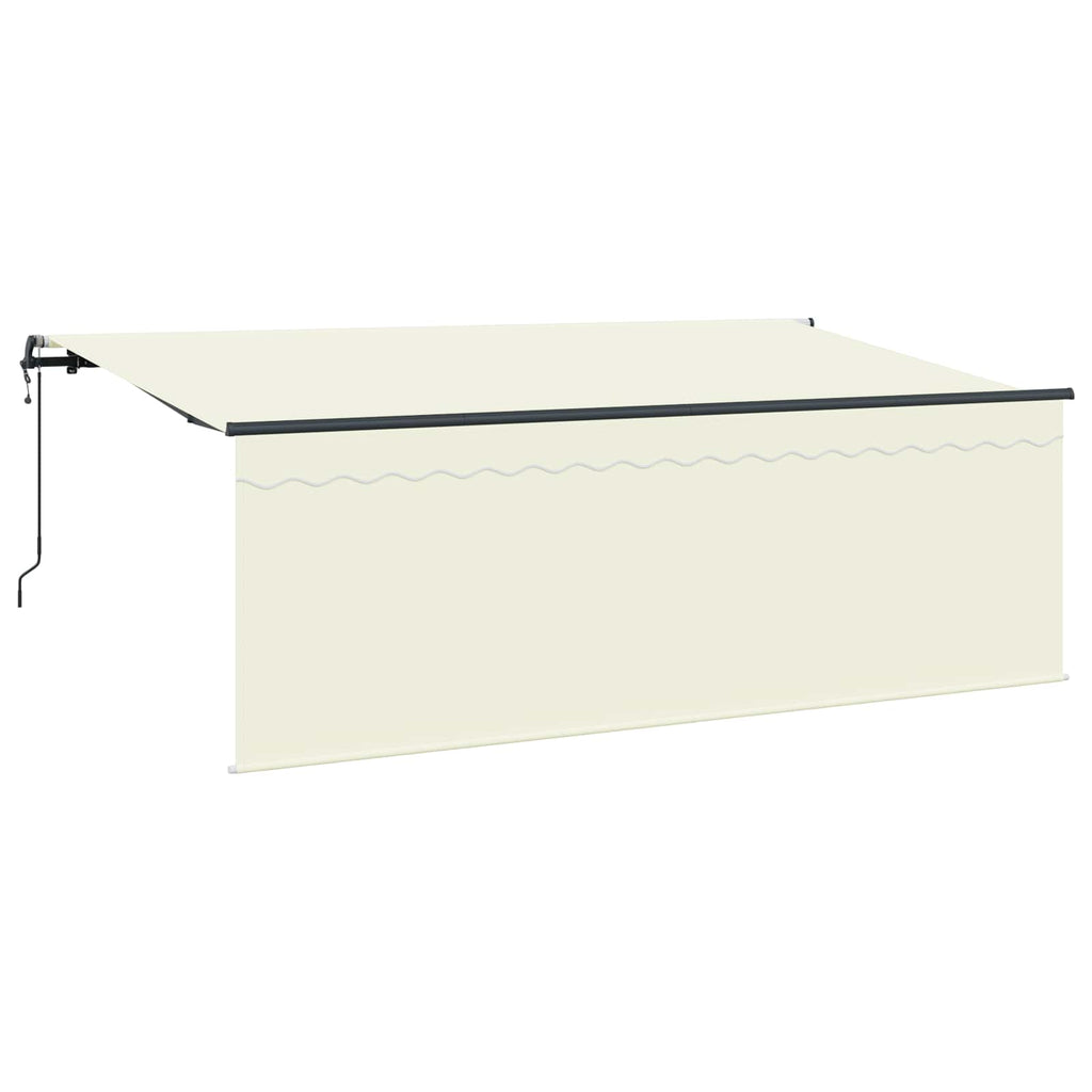 Toldo Retráctil Crema 350 x 200 cm Poliéster y Aluminio