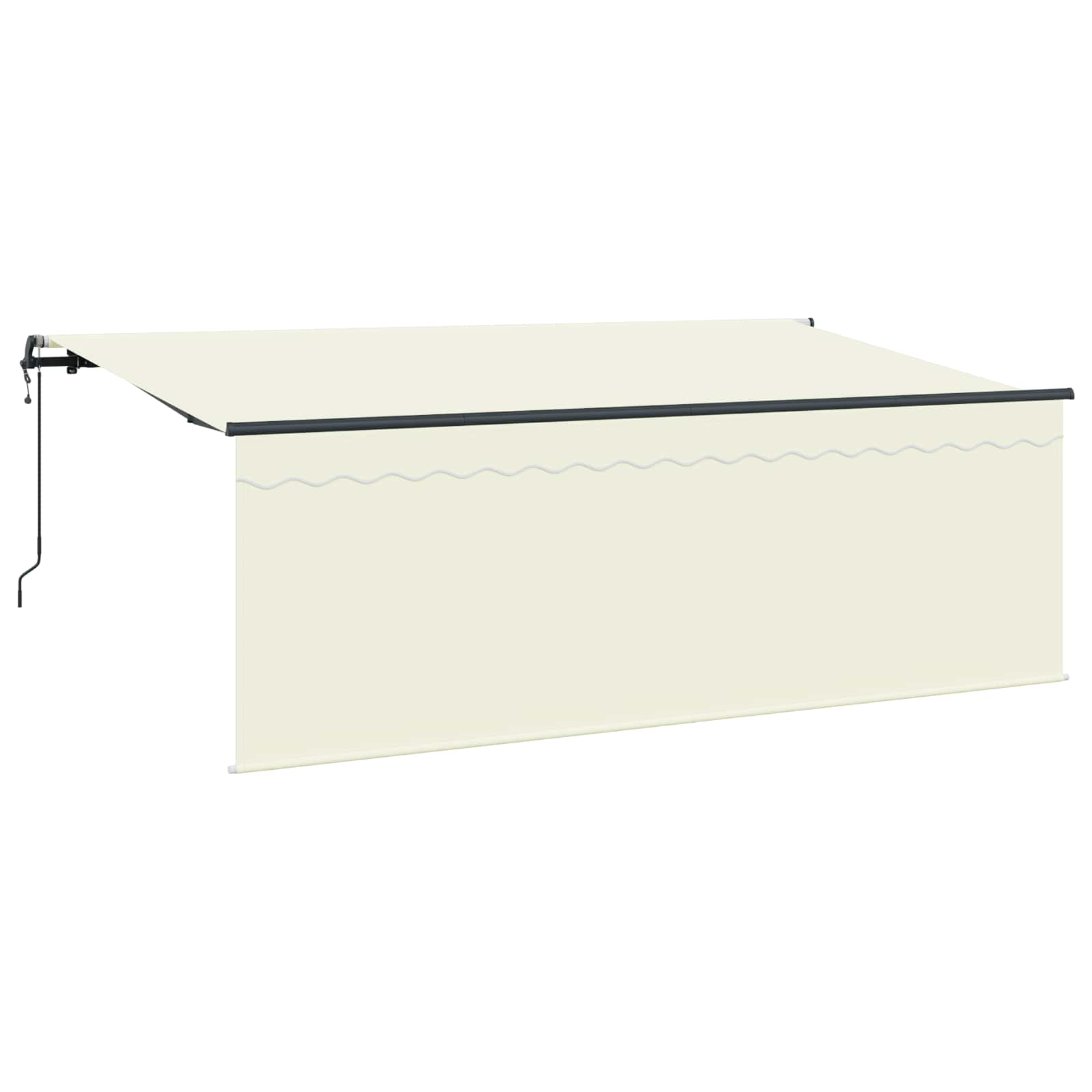 Toldo Retráctil Crema 350 x 200 cm Poliéster y Aluminio