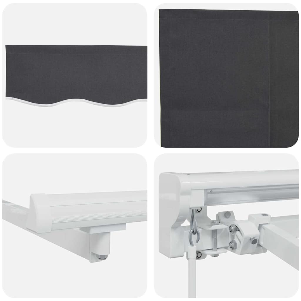 Toldo Retráctil Crema 350 x 200 cm Poliéster y Aluminio