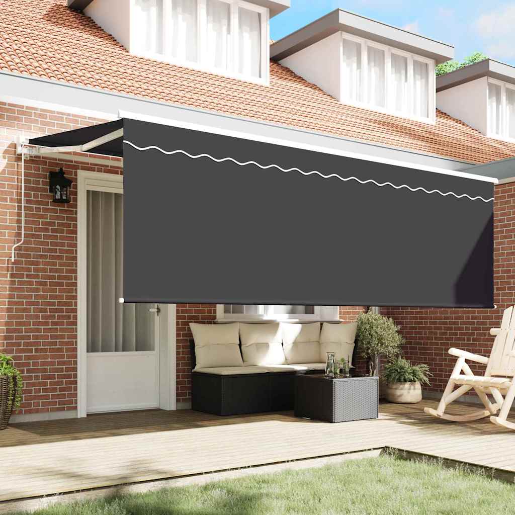 Toldo Retráctil Crema 350 x 200 cm Poliéster y Aluminio