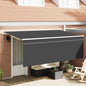 Toldo Retrátil Antracite 350 x 200 cm Poliéster e Alumínio