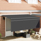 Toldo Retrátil Antracite 350 x 200 cm Poliéster e Alumínio
