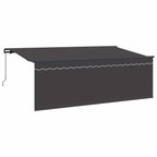 Toldo Retráctil Antracita 350 x 200 cm Poliéster y Aluminio