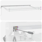 Toldo Retráctil Azul y 400 x 200 cm Poliéster y Aluminio