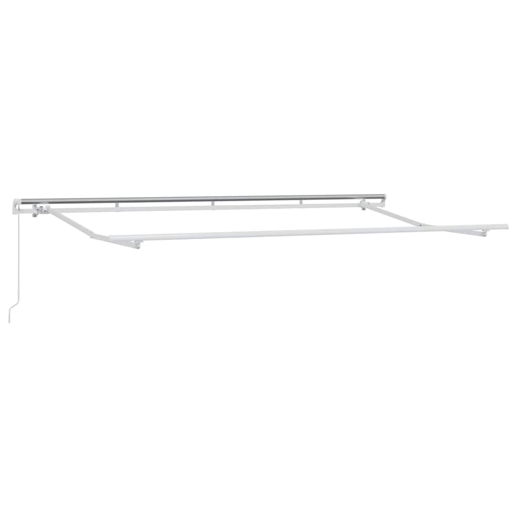 Toldo Retráctil Manual Azul y 400 x 200 cm Poliéster y Aluminio