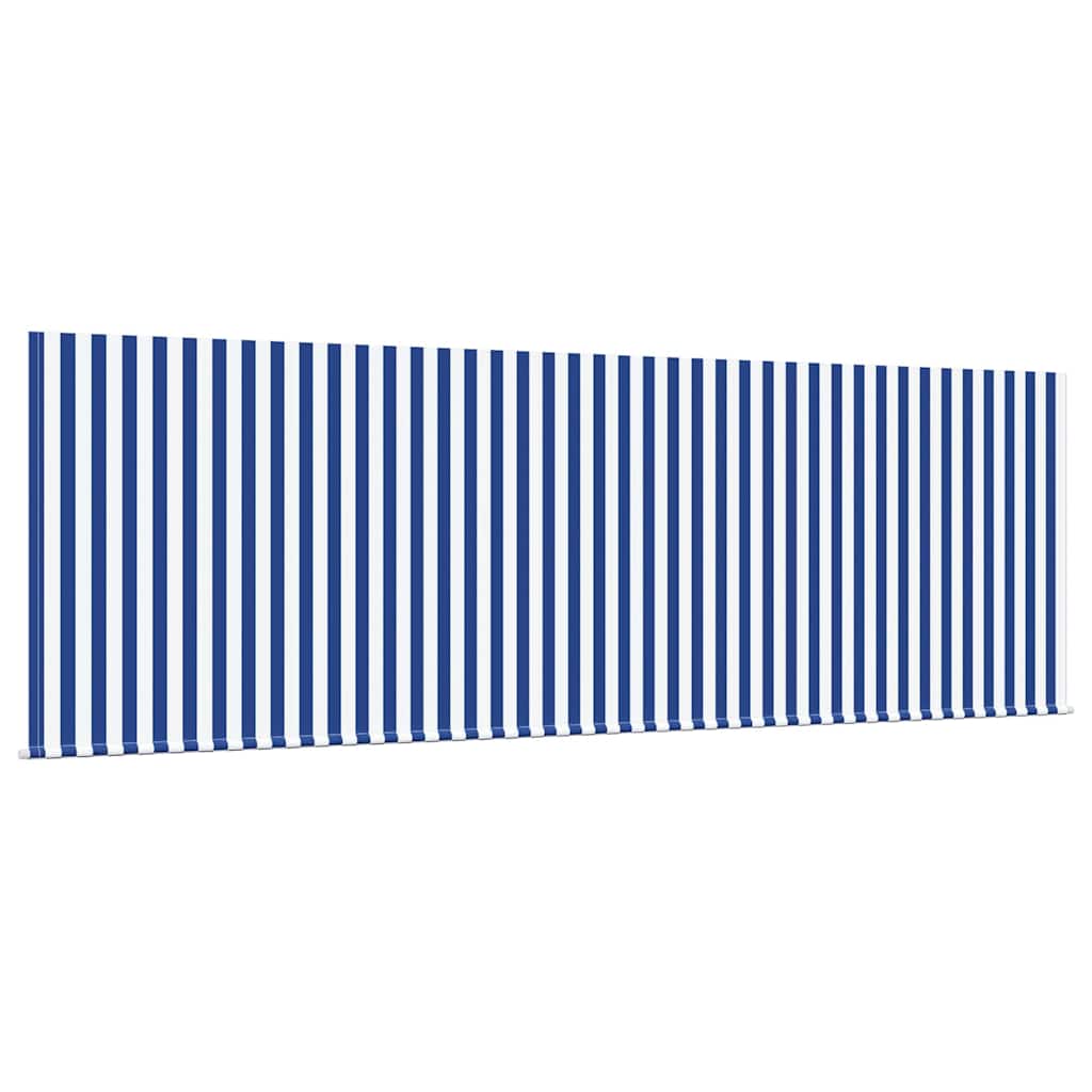 Toldo Retráctil Manual Azul y 400 x 200 cm Poliéster y Aluminio