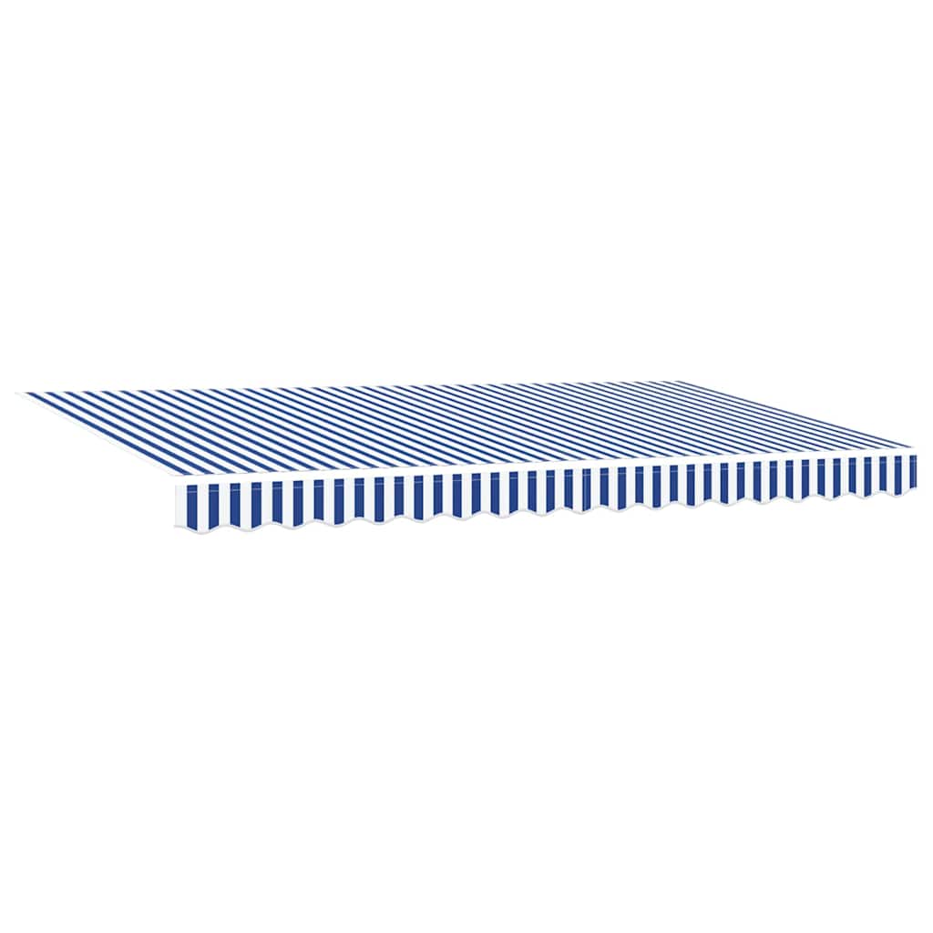 Toldo Retráctil Manual Azul y 400 x 200 cm Poliéster y Aluminio