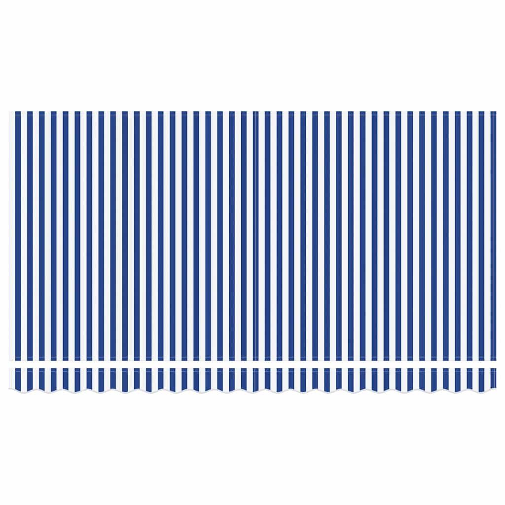 Toldo Retráctil Manual Azul y 400 x 200 cm Poliéster y Aluminio