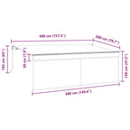 Toldo Retráctil Manual Azul y 400 x 200 cm Poliéster y Aluminio