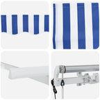 Toldo Retráctil Azul y 400 x 200 cm Poliéster y Aluminio