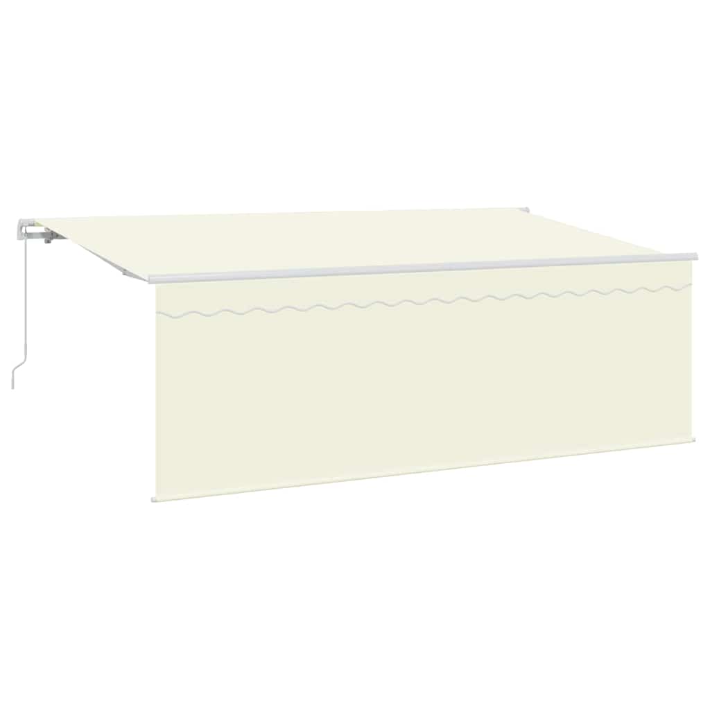 Toldo Retráctil Manual Crema 400 x 200 cm Poliéster y Aluminio