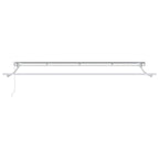 Toldo Retráctil Antracita 400 x 200 cm Poliéster y Aluminio