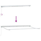 Toldo Retráctil Antracita 400 x 200 cm Poliéster y Aluminio