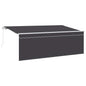 Toldo Laranja e Castanho 350 x 250 x 165 cm Poliéster