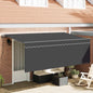 Toldo Retrátil Antracite 400 x 200 cm Poliéster e Alumínio